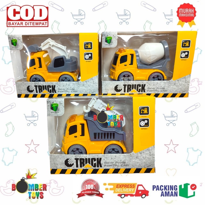 MAINAN ANAK MOBIL KONSTRUKSI PEMADAM MINI IMUT TRUK TRUCK IMAGINASI