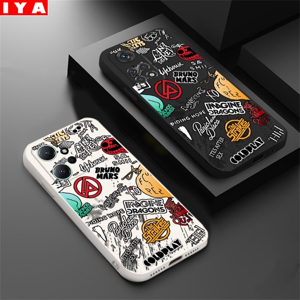 Soft Case Redmi Note12 12Pro 1POCO C40 11S 11 Pro A1 A2 Redmi 10C 10A 9C 9T Note10 5G Note 10S Note 9s Poco M3 Pro X3 Pro NFC label Fashion Sarung Telepon Silikon