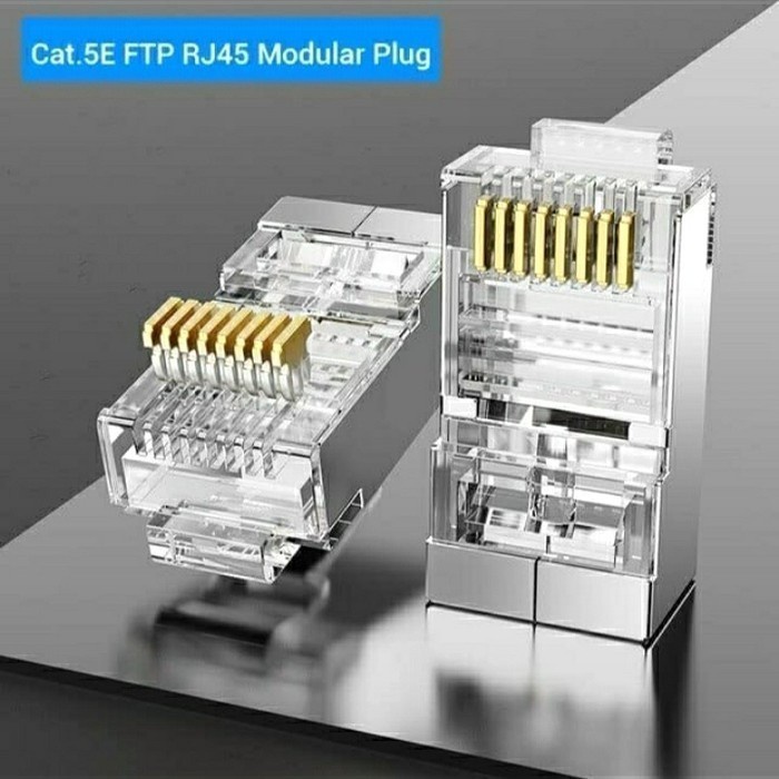 RJ45 CAT 5 NYK CONNECTOR RJ 45 FTP CAT5 ISI 50PCS RJ45 BESI CAT5 FTP NYK
