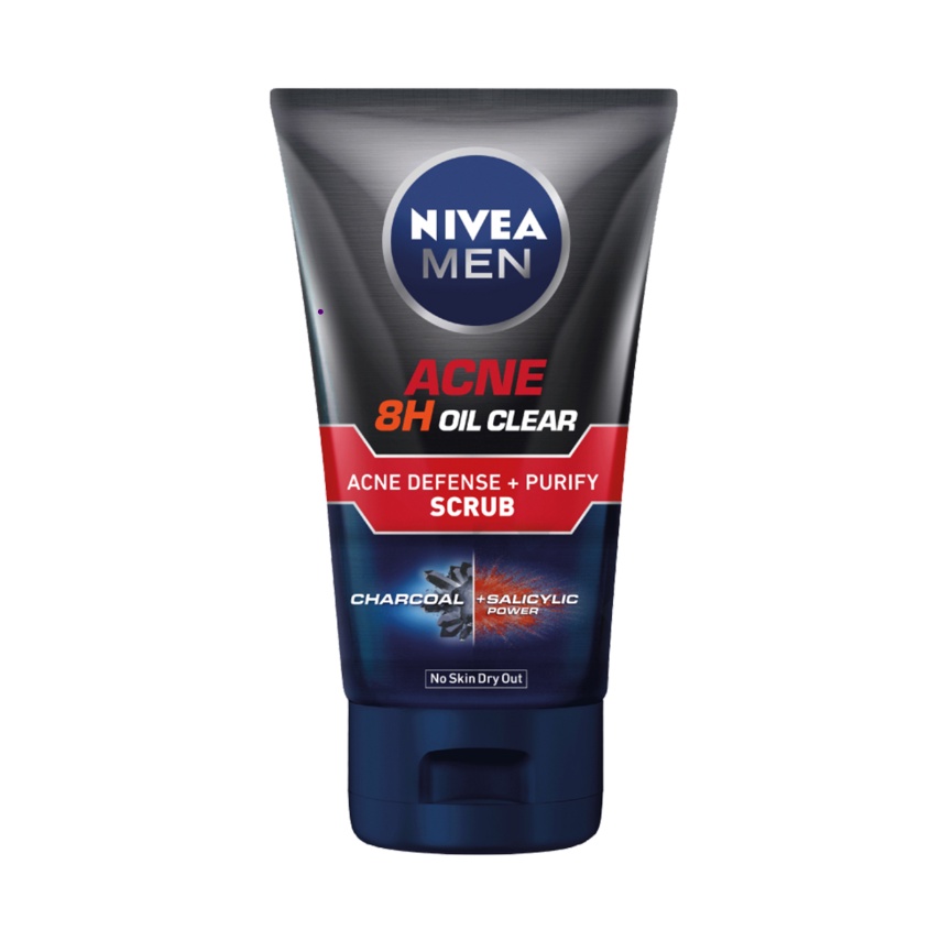 NIVEA MEN Acne 8H Oil Clear Acne Defense + Purify Scrub 100 mL