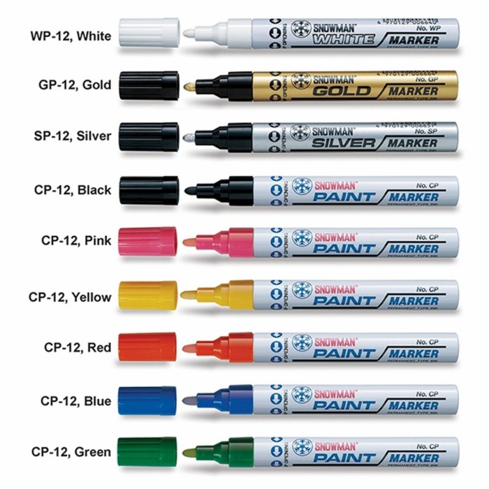 

Spidol Cat Permanent SNOWMAN Paint Marker per PCS - Silver