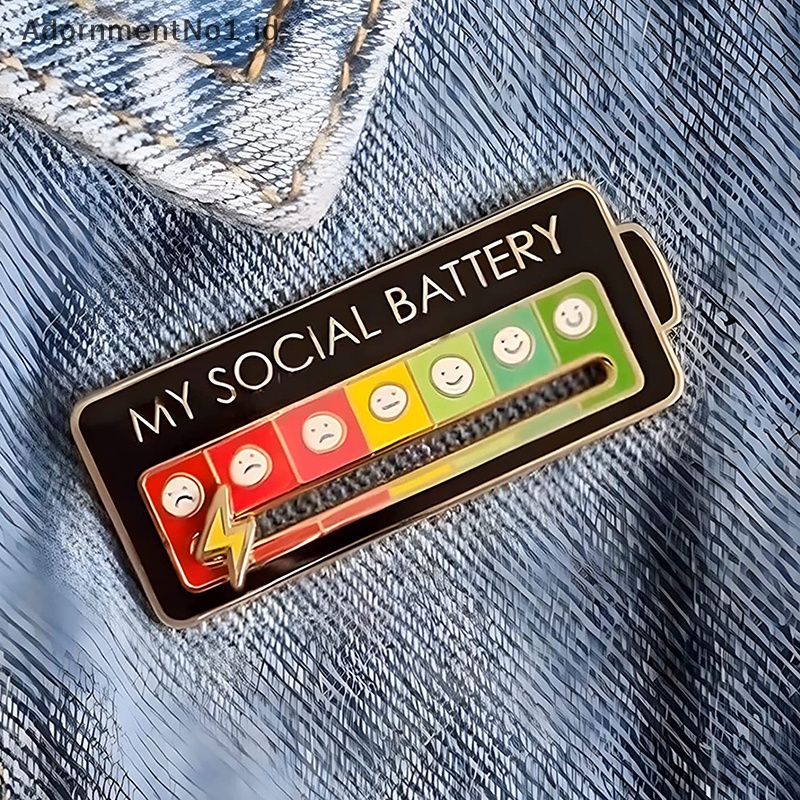 [AdornmentNo1] Pin sosial - My social creative lapel pin enamel emotional fun