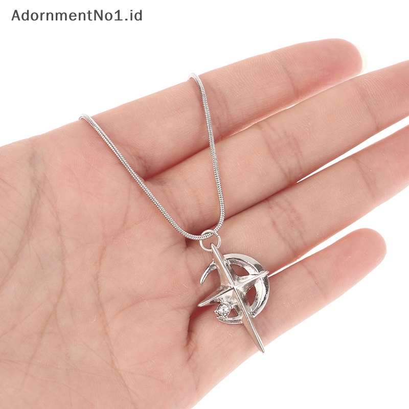 [AdornmentNo1] Bulan bintang liontin Galaxy kalung untuk wanita cewek perempuan leher keren perhiasan rantai klavikula asli korea Fashion pesta hadiah