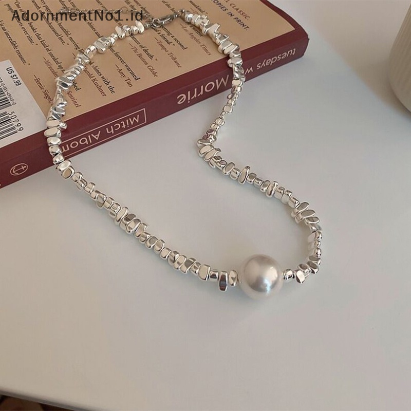 [AdornmentNo1] Mutiara geometris irregularstitching kalung eropa dan amerika exaggerated rantai klavikula kecil tren kepribadian kalung wanita