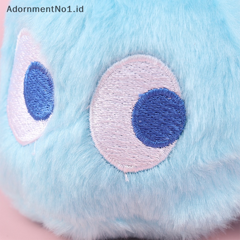 [AdornmentNo1] Kawaii PacMan mewah gantungan kunci lucu ransel liontin boneka Anime lembut Plushie mobil KeyRing tas aksesori untuk mainan anak hadiah