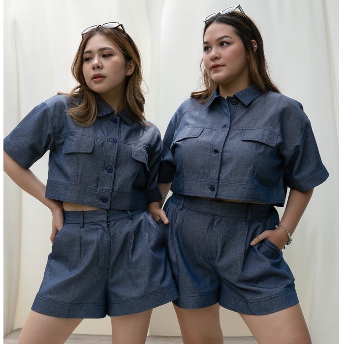 [Ms Daisy x Jourimanzky] Happy-Go-Lucky Cropped Jacket/Top with Wide leg Shorts