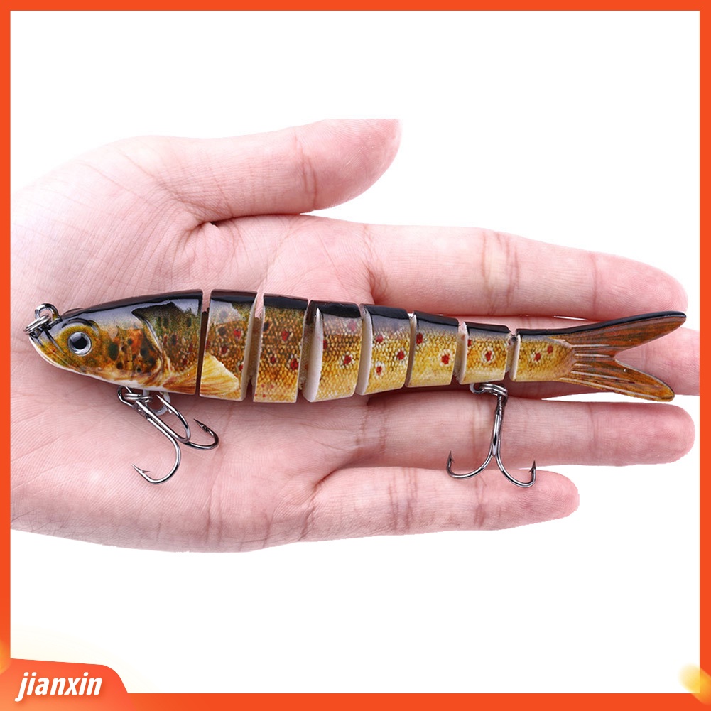 (In Stock) 13.7cm 27g Multi Jointed Fishing Umpan Manusia Hidup Buatan Wobbler Renang