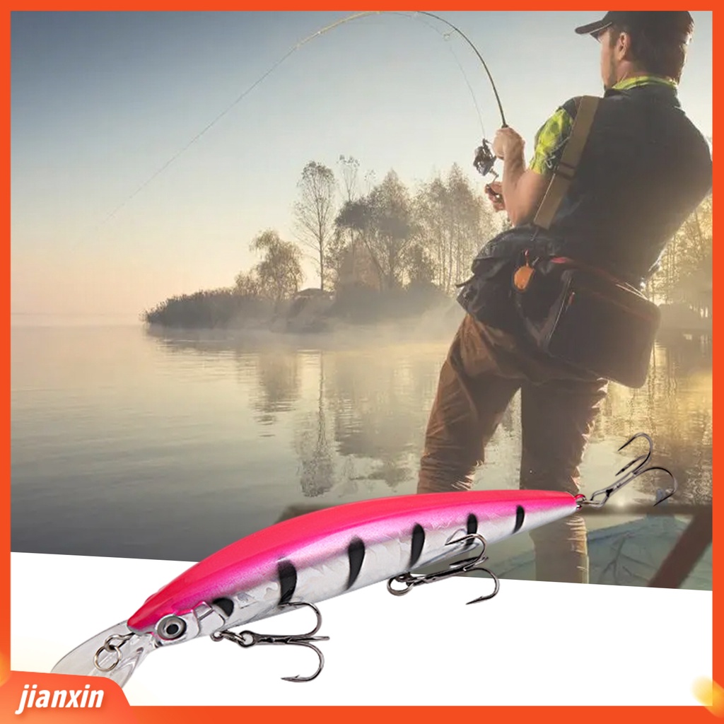 (In Stock) 15.2cm /36g Ikan Kecil Lure 3D Fisheye Tajam Duri Lidah Lebar Plat 3kait Ikan-Tarikan Anti-Korosi ABS Umpan Pancing Untuk Angling