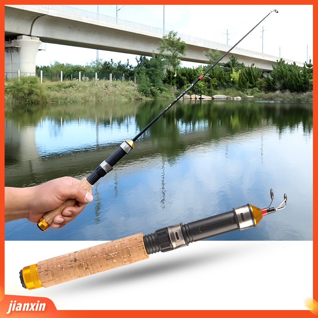 (In Stock) 60cm Es Pancing Ultra Pendek Teleskopik 2bagian Sensitivitas Tinggi Pegangan Nyaman Memancing Portabel Profesional Musim Dingin Udang Es Memancing Pod Untuk Outdoor