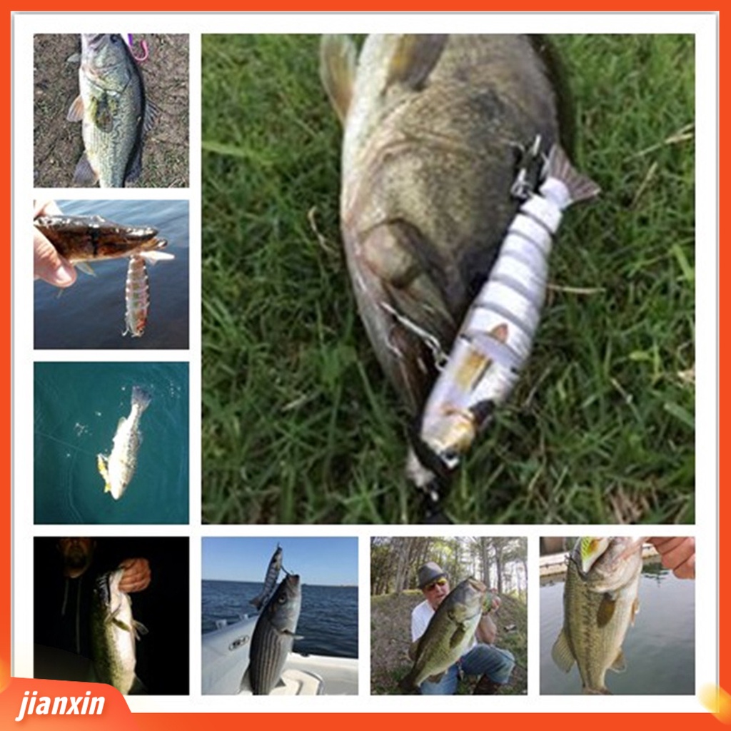 (In Stock) 13cm /21.5g Umpan Ikan Lumpur Tenggelam Berduri Umpan Buatan Multi Jointed Dengan Kait Treble Untuk Air Tawar