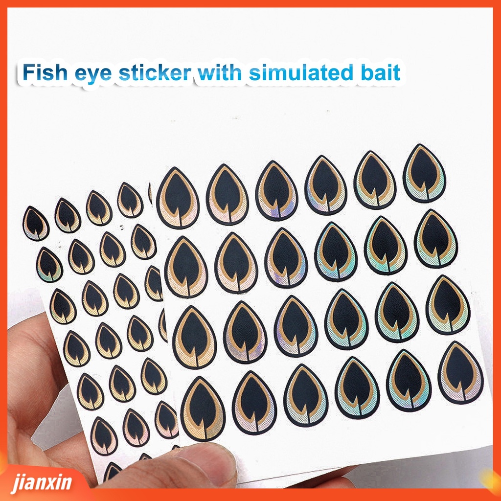 (In Stock) 70 /72Pcs 3D Mata Umpan Pancing Bercahaya Realistis Perekat Diri Plastik Buatan Simulasi Stiker Ikan Umpan Aksesoris