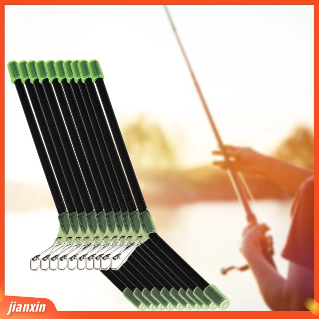 (In Stock) 20Pcs /Set Tabung Keseimbangan Memancing Solid Kuat Pin ABS Berpengait Kepala Snaps Kuat Pin Konektor Bercahaya Untuk Angling