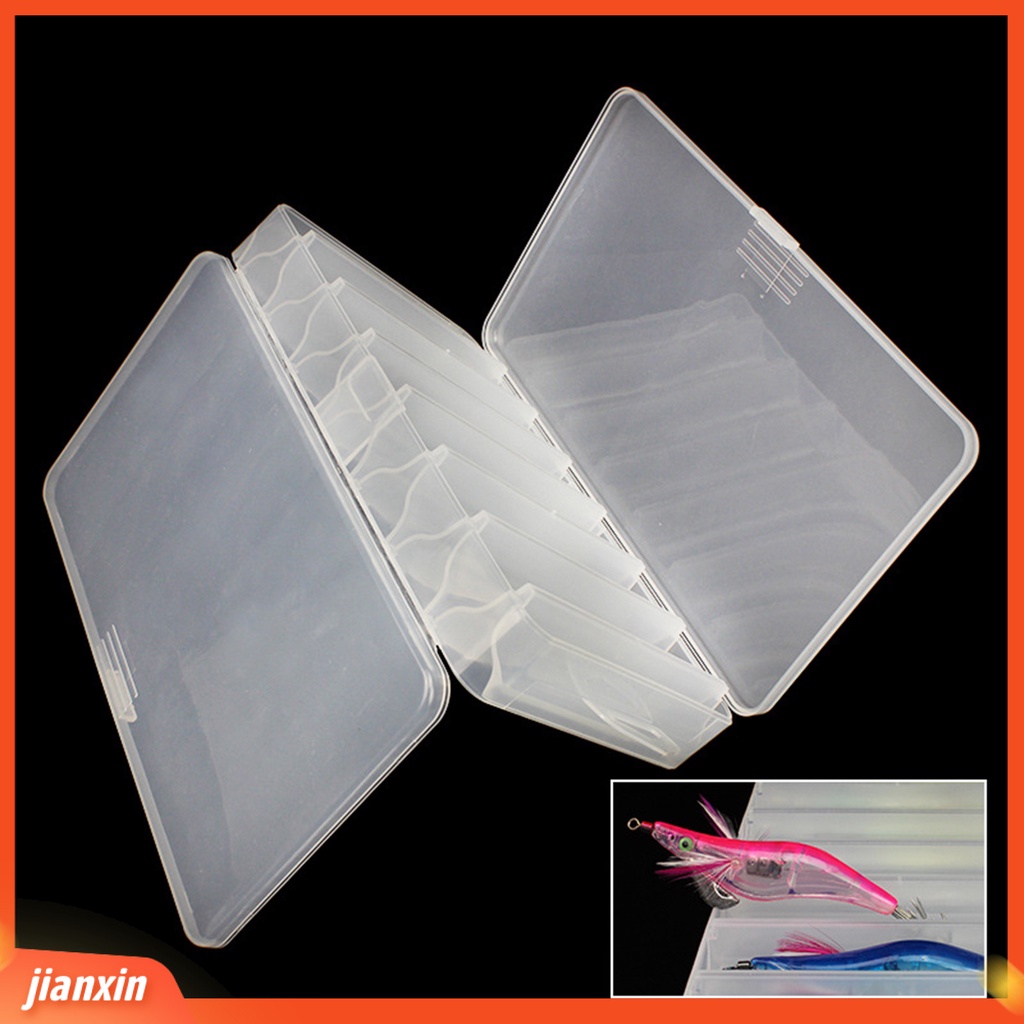 (In Stock) Fishing Tackle Box Dua Sisi 14kompartemen Wadah Umpan Plastik Keras Transparan Kokoh Untuk Umpan