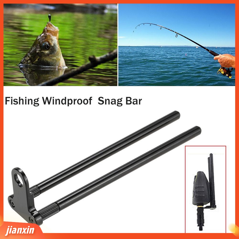 (In Stock) Windproof Snag Bar Kuping Paduan Aluminium Kaca Depan Carp Bite Alarm Fishing Tackle