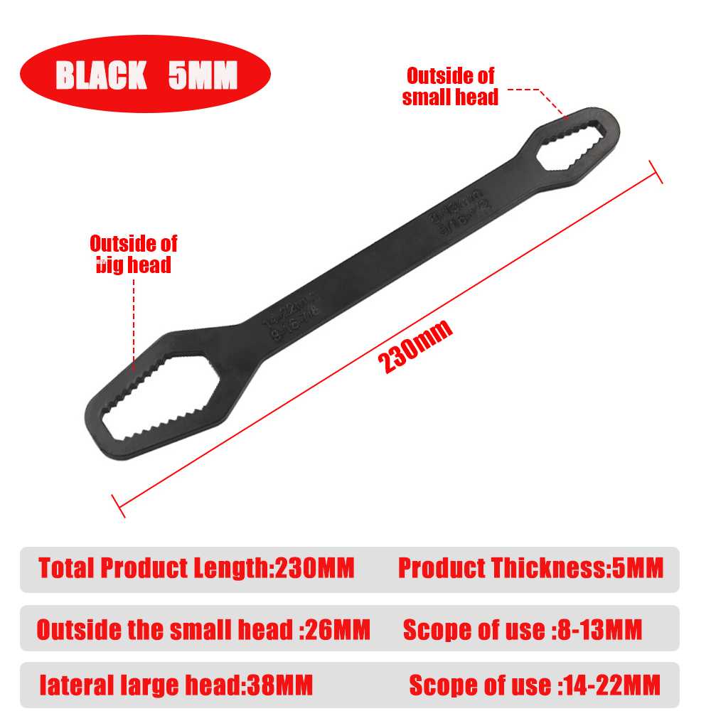 Kunci Ring Universal Torx Wrench Double Head Non Slip 8-22mm - HRC60