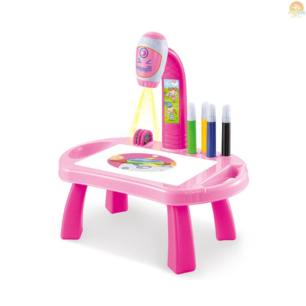 In Stock Meja Belajar Anak Trace and Draw Proyektor Art Drawing Board Proyeksi Jiplak Lukisan Meja Mainan Hadiah Edukasi Dini Untuk Anak Laki-Laki Perempuan Diatas 3th