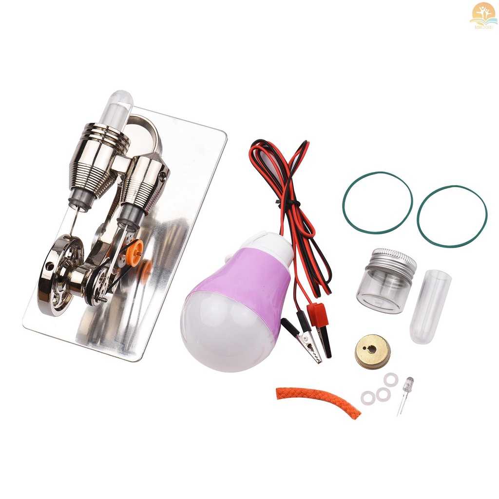 In Stock Stirling Mesin Kit Generator Listrik Udara Panas Model Tabung Mobil Model Generator Fisik Dengan Desain Roda Gila Percobaan Sains Mainan Edukasi DIY Untuk Guru Dewasa