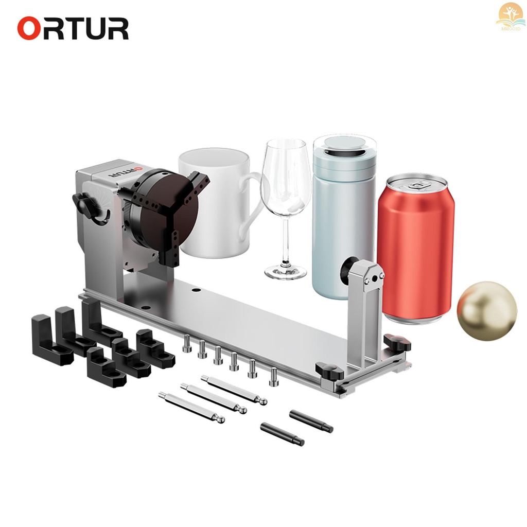 In Stock ORTUR YRC1.0 Rotating Roller Dengan180° Sudut Flip Horizontal Dan360°Grafir Putar Dengan 3rahang Sesuai Ukuran Benda Yang Berbeda Cincin Mug Cangkir Gelas Wine Gelas Bola Com