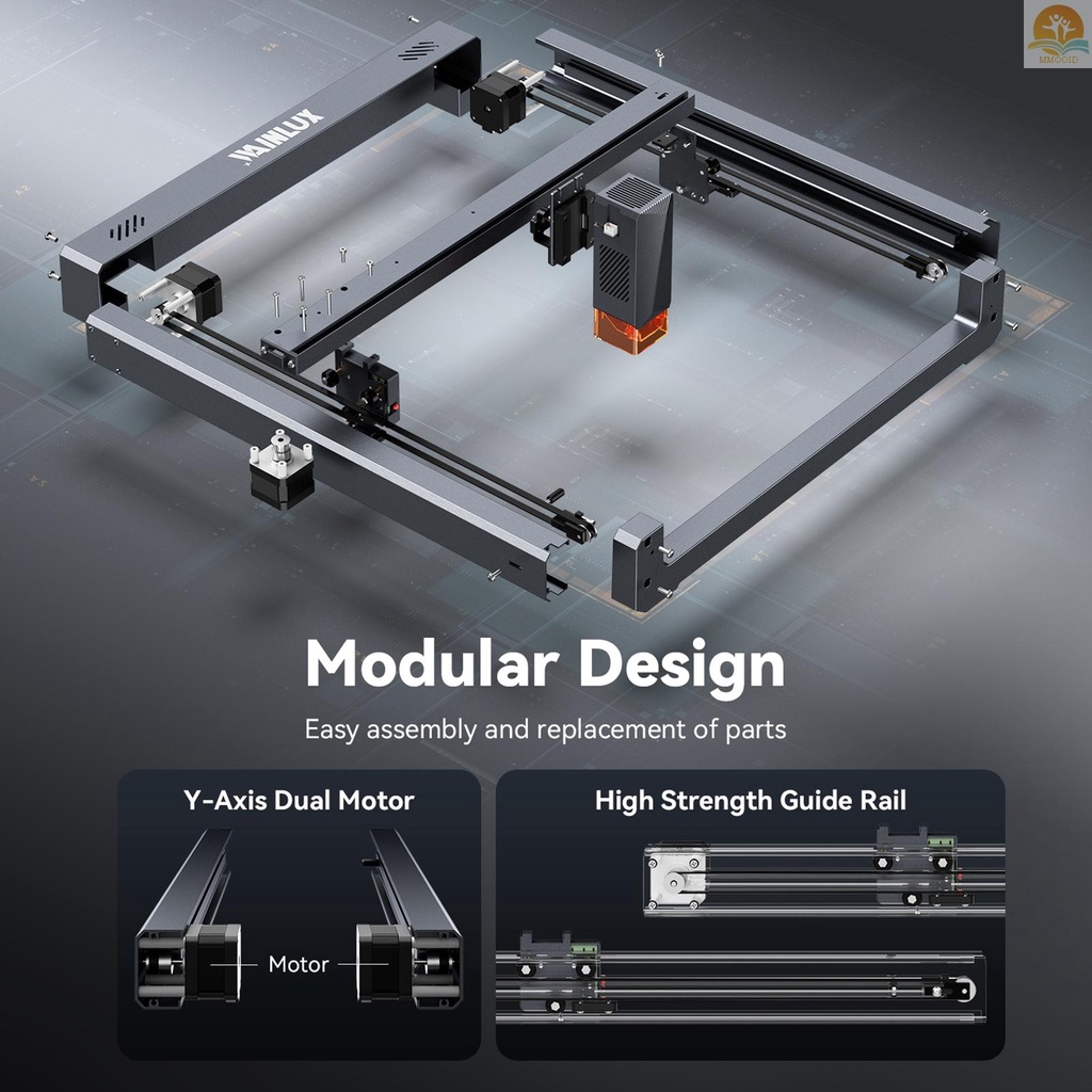 In Stock WAINLUX L6 Laser Engraver 10W Daya Laser High-speed Air Assist 320x350mm Area Ukiran Struktur Semua metal Desain Rakitan Cepat Dengan Perisai Pelindung Mata Untuk Stainless