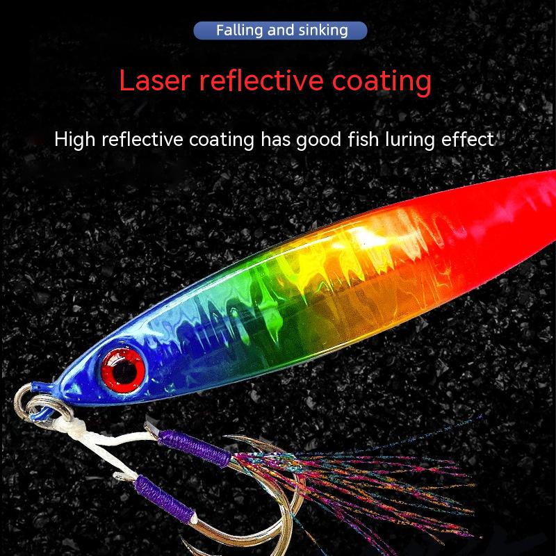 Memancing Jig Lure 20g /30g /40g /60g /80g Deep Sea Fishing Lure Slow Jigging Umpan Buatan Dengan Double Fish Hook Slow Clamp