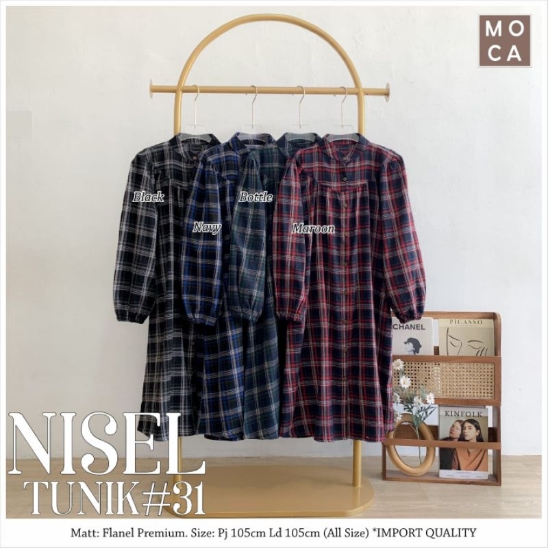 NISEL TUNIK #32-32 ORI MOCA | Ld105 Flanel Premium