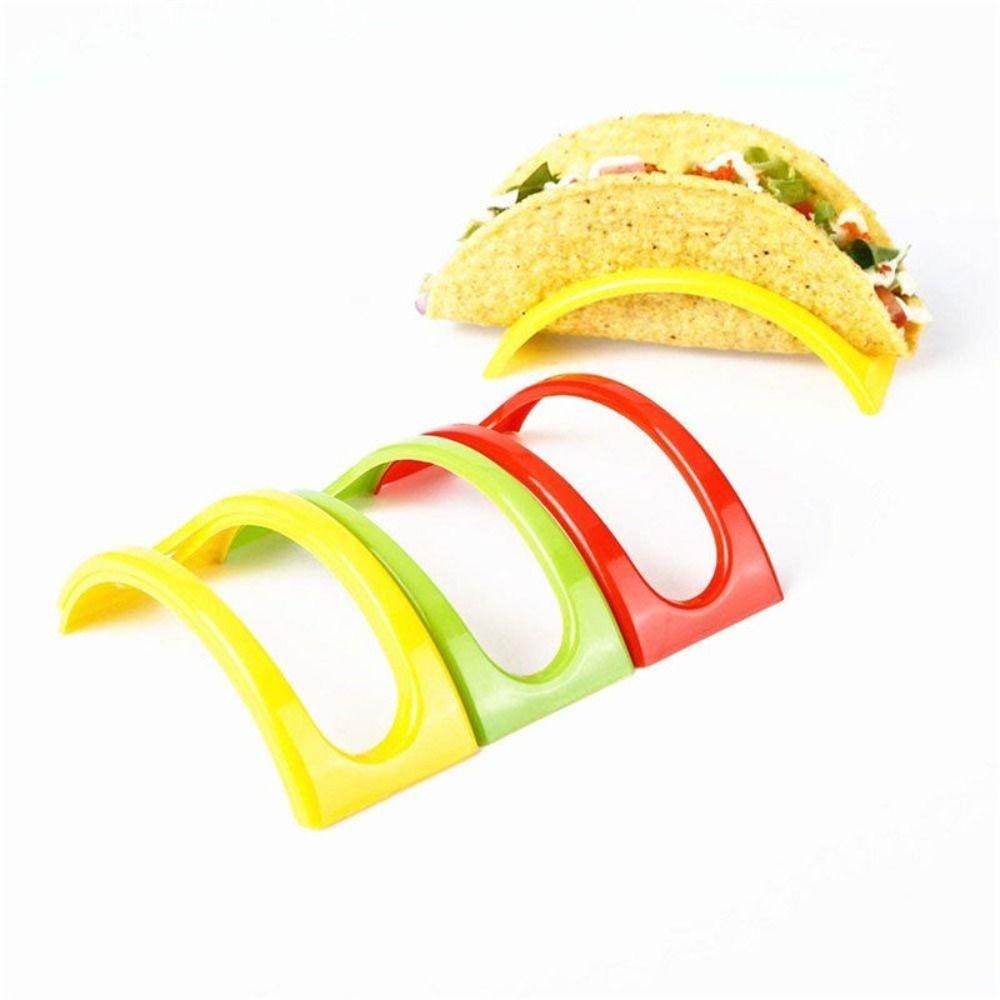 【 ELEGANT 】 6pcs Tortilla Rack Rak Taco Plastik Tahan Lama Stackable Display Pancake Rak Pancake Tidak Beracun Untuk Piknik