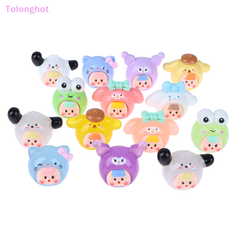 Tolonghot&gt; Kartun Bayi Perempuan 3D Besar Resin Miniatur Lucu Kreatif DIY Ponsel Case Mini Liontin Perhiasan Aksesoris well