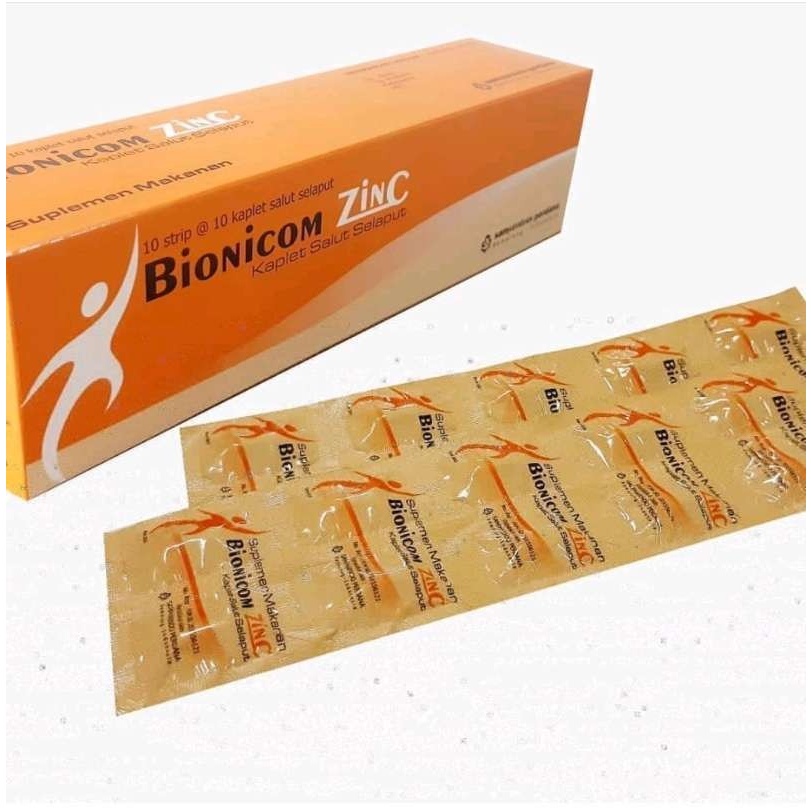 BIONICOM ZINC STRIP 10 TABLET - SUPLEMEN MULTIVITAMIN