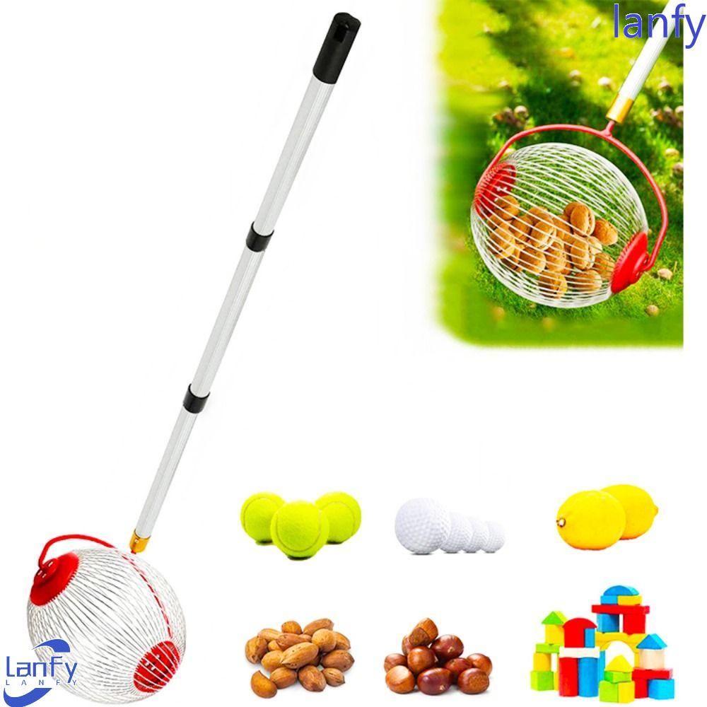 LANFY Ball Collector Chestnut Acorn Multifungsi Retractable Picker Collector Chestnut Collector Outdoor Alat Manual Nut Kumpulkan Rolling Fruit Picker Ball Picker