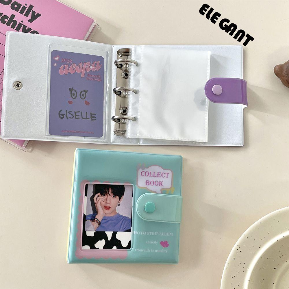 【 ELEGANT 】 Album Foto Lovely INS Binder Cover Perlengkapan Alat Tulis Sekolah Koleksi Buku Foto Organizer Loose Leaf Notebook