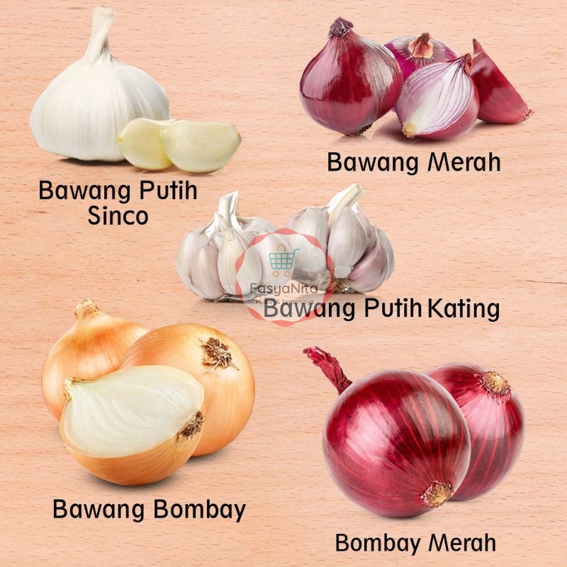 

Bawang Merah Putih Kating Kupas Iris goreng