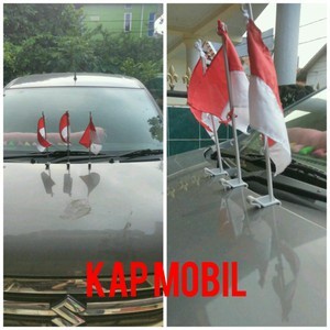 Bendera Merah Putih + Tiang untuk motor dan mobil