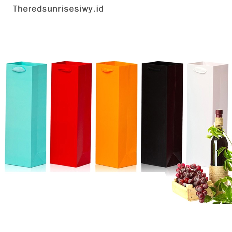 #Home &amp; Life #11*9*35cm Tas Hadiah Botol Wine Paper Bag Dengan Handle Untuk Pernikahan, Ulang Tahun~