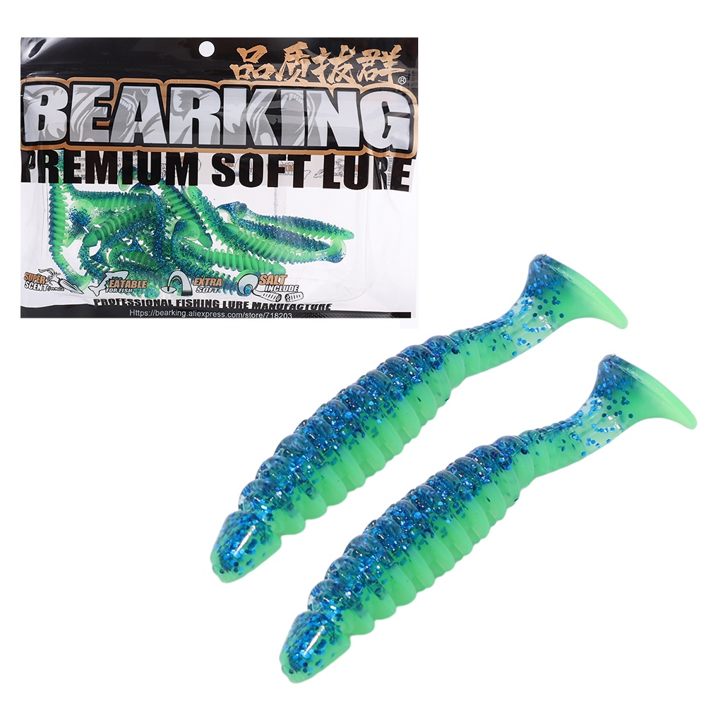 Umpan Ikan T-tail Ulir Terbalik Baru/Umpan Ikan Cacing Lembut/Umpan Pancing Bionic Buatan Silikon/Aksesoris Memancing Pancing/Floating Water Bass Trout Fake Swimbaits