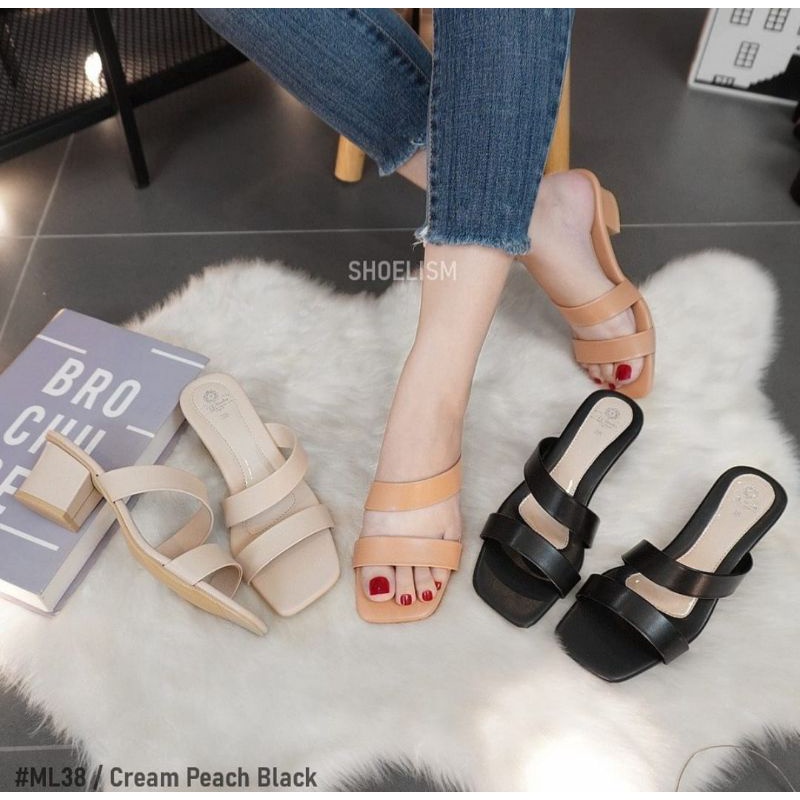 Sepatu Sandal Wanita VS RI 09 Hak tahu slempang AIRA 5cm