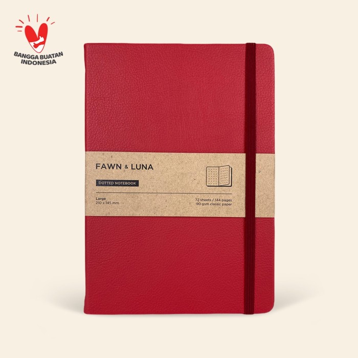 

✨BISA COD✨ -Notebook Large A5 - Cherry Jam - Buku Jurnal / Agenda - Plain