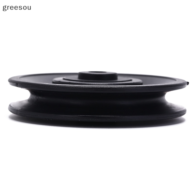 Greesou 1pc 90mm Hitam Bantalan Katrol Roda Kabel Peralatan gym Part Wearproof gym kit  Id