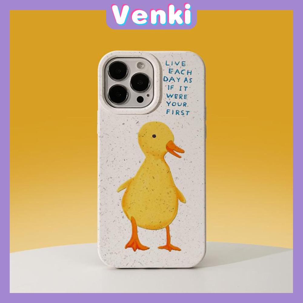 Venki - Untuk iPhone 11 Case Ramah Lingkungan Degradable Case Halus Pelindung Gandum Case Lucu Bebek Kuning Kompatibel dengan iPhone 14 Pro max 13 Pro max 12 Pro Max 11 xr xs max 7 8