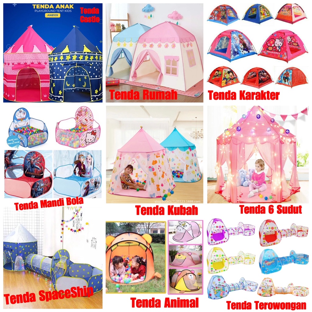 TENDA ANAK CASTLE JUMBO Camping Tent Bentuk Istana Kastel