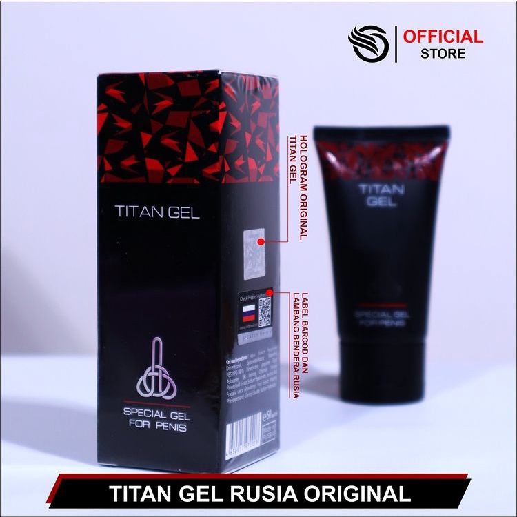 ASLI ORIGINAL (TITAN GEL GOLD)--RUSIA-- Obat Oles Pembesar Penis Permanen Pemanjang Alat Vital Kelam