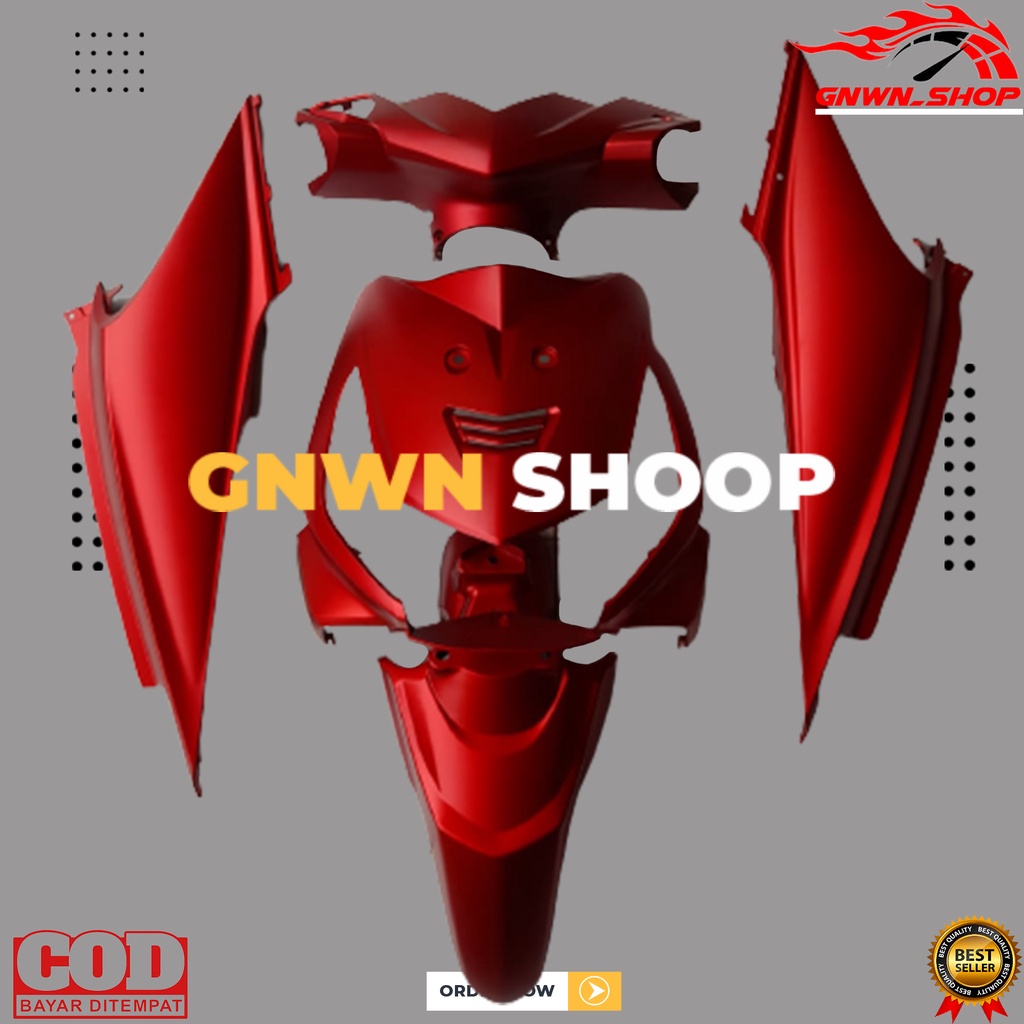 Bodi Halus Honda Beat Karbu Warna Merah Doff Tahun 2010-2012