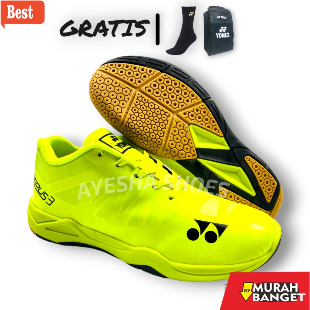 Sepatu bulu tangkis terbaru- Sepatu Badminton Y0nex Aerus 3 Karet Pria Terlaris Sepatu Bulutangkis Y