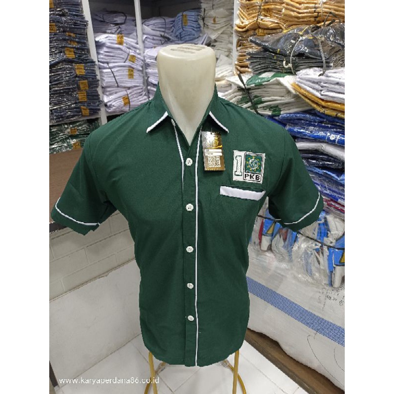 KEMEJA PKB KOMBINASI PUTIH,KEMEJA TERBARU PARTAI PKB