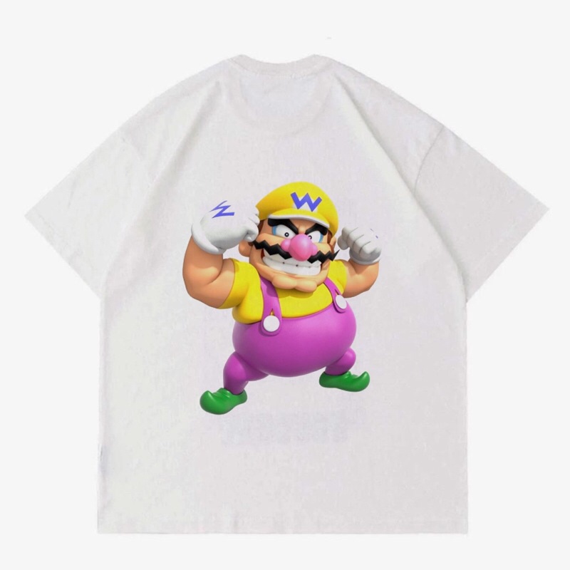 BAJU KAOS VINTAGE GAME “WARIO BROS” | T-SHIRT GAME WARIO BROS VINTAGE | BAJU KAOS OVERSIZE UNISEX