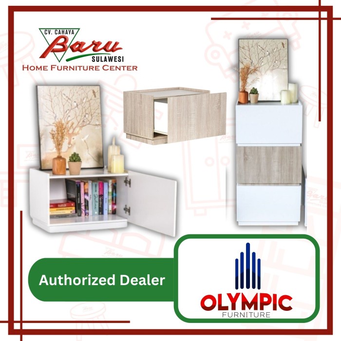 Kotak Penyimpanan / Box Susun Serba Guna / Lemari Nakas Olympic Rubik