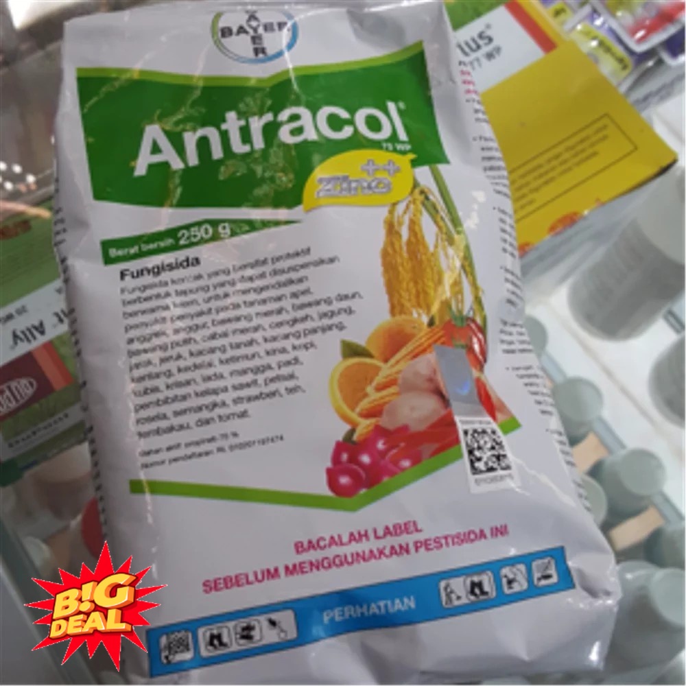 Antracol 70WP + Zinc 250gram Fungisida Obat Jamur Tanaman