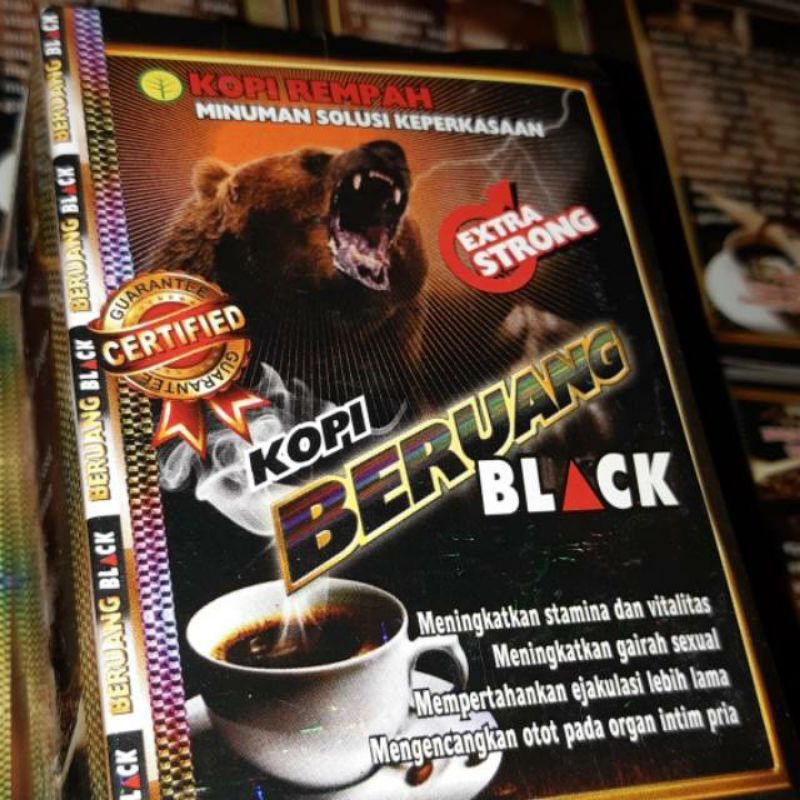 COFFEE BERUANG BLACK ORI HITAM KOPI PENAMBAH STAMINA VITALITAS PRIA DEWASA KUAT TAHAN LAMA