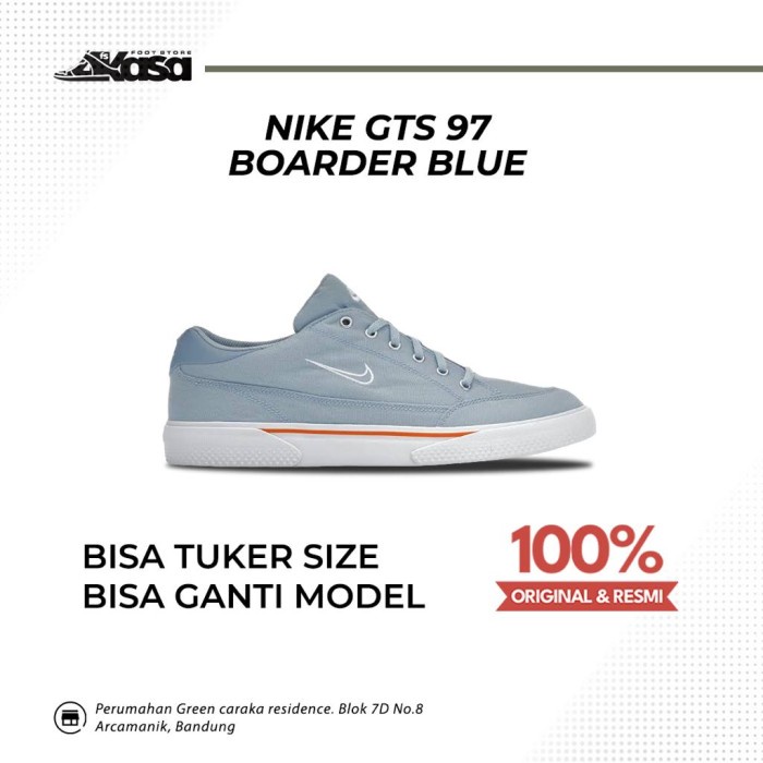 Sepatu Sneaker Pria/ Nike Retro GTS Boarder Blue Magma Orange - 43