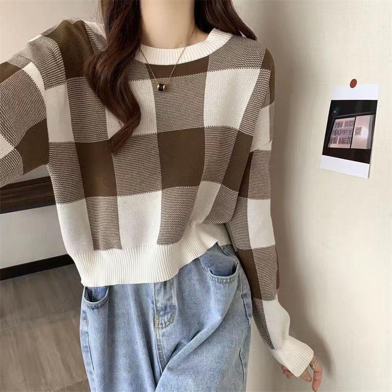 Sweater jenni crop kerean wanita -NGROS