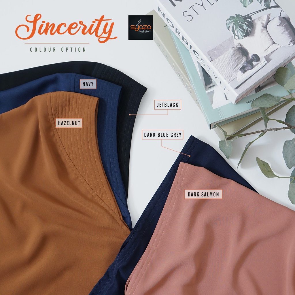 SYAZA - Sincerity Khimar Fortaleza Toryburche Royale SoftPad NonPad Kerudung Panjang Instan Jilbab S
